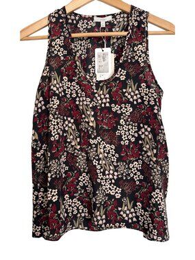 Joie Anevy Print Sleevless Size XS NWT Tank Blouse Black White Wine